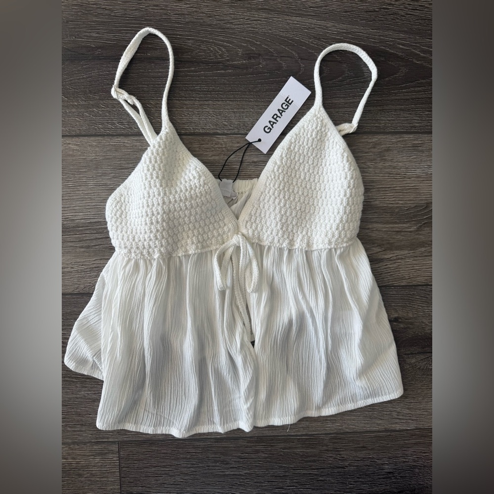 Womens Garage White Cami Tank